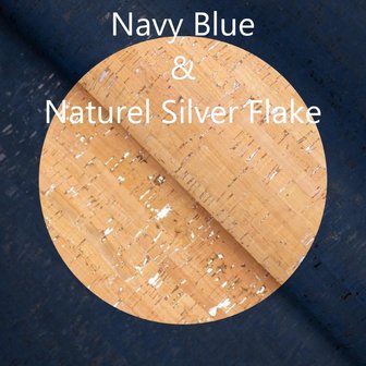 Navy Blue - Naturel Silver Flake