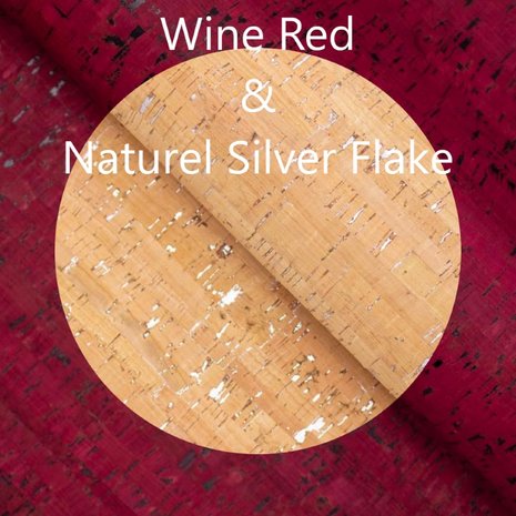 Wine Red -Naturel Silver Flake