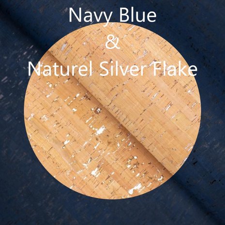 Navy Blue - Naturel Silver Flake